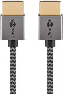 Cablu Slim High Speed HDMI 8K60Hz T-T 1m brodat, Goobay G75757